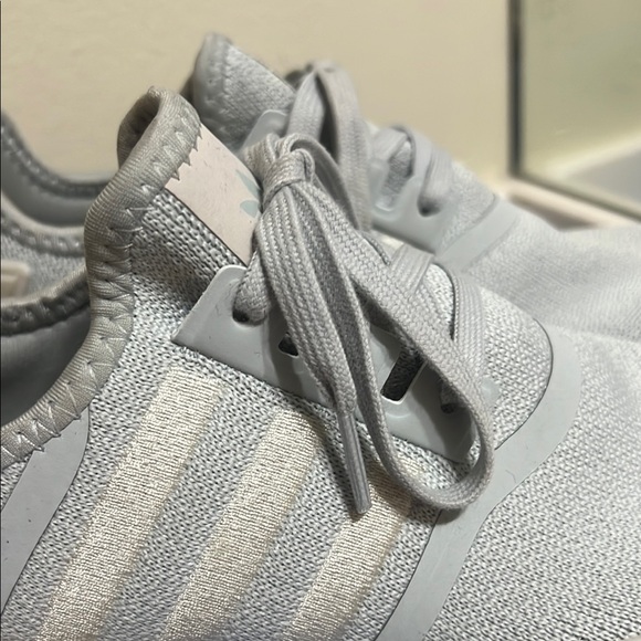 Adidas Light Gray and White Sneakers - Picture 9 of 10